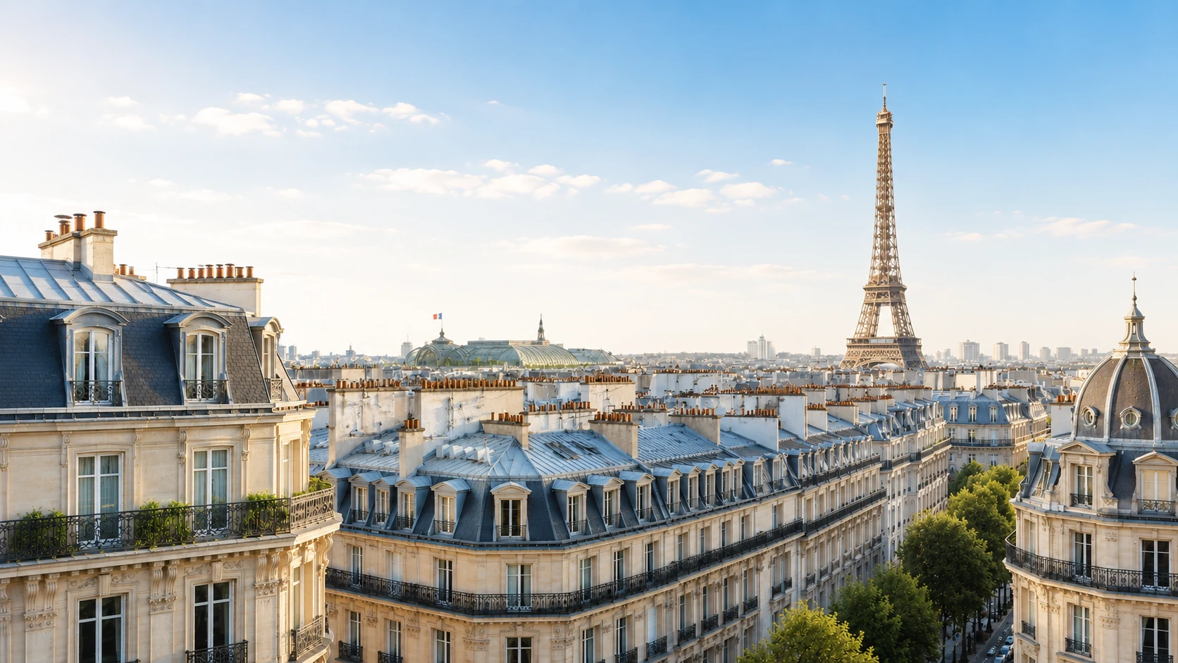 Vue de Paris avec la tour Eiffel